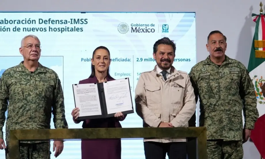 The Mexican Social Security Institute (IMSS) and the Ministry of National Defense (Defense) signed a collaboration agreement for the construction of seven new hospitals in Mexico. Photo: Goverment of Mexico