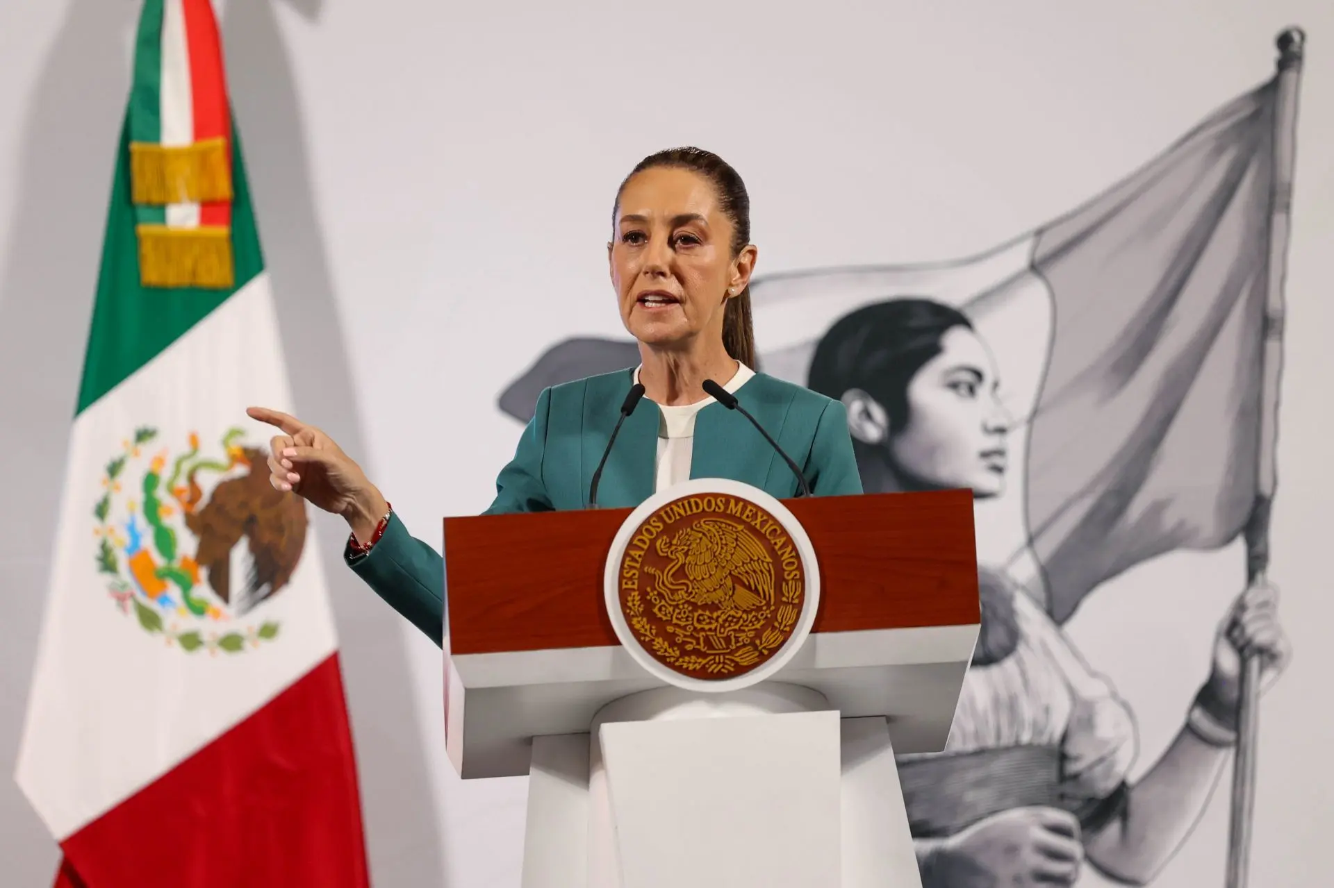 During her morning press conference, President Claudia Sheinbaum said that addressing the problem of missing and disappeared persons is a national priority for the Mexican government. Photo: Moisés Pablo/cuartoscuro.com