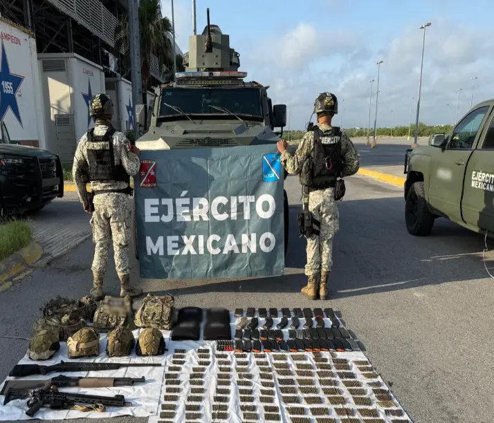 The Security Cabinet of the Government of Mexico reports on the results obtained from Operation Northern Border on May 23, 24 and 25, 2025. Photo: Goverment of Mexico