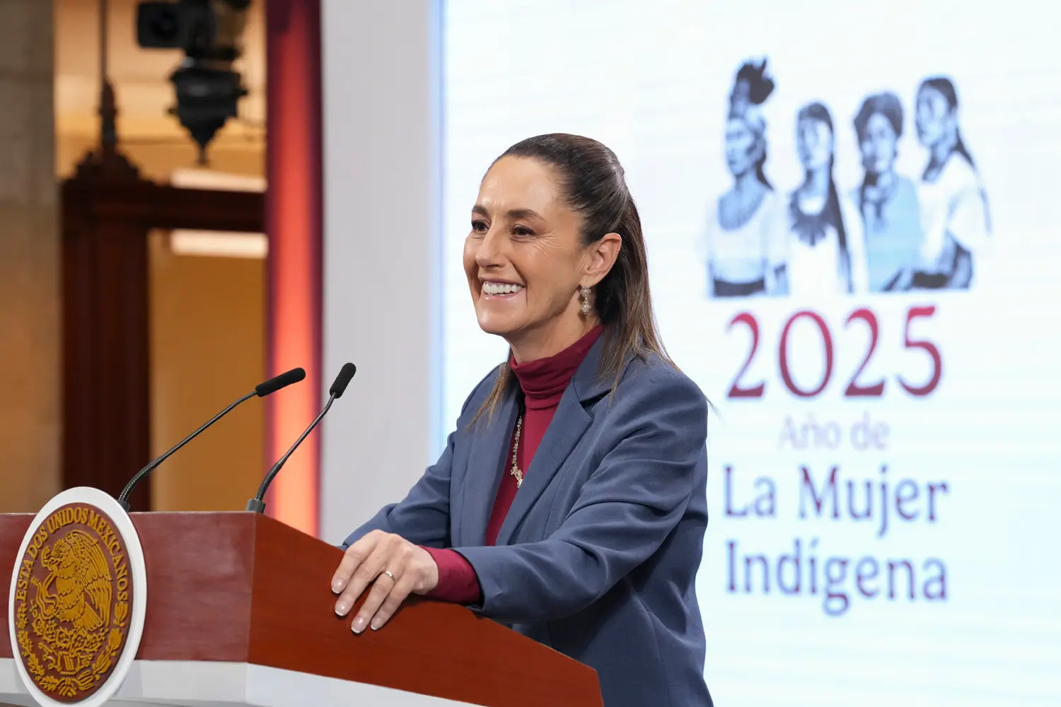 Morning Presidential Press Conference. Wednesday, August 6, 2025. Photo: Government of Mexico.