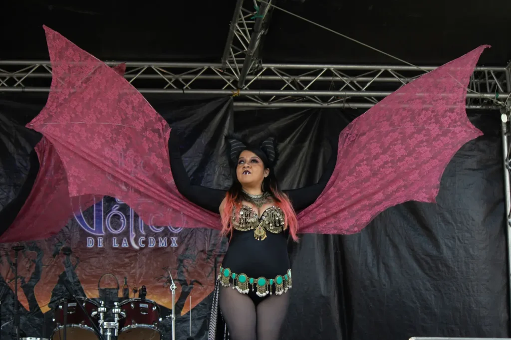 Ana Lilia Maya, of Dueto Maya, at the Gothic Picnic, Mexico, May 24. Hans Leguízamo / MxPA.