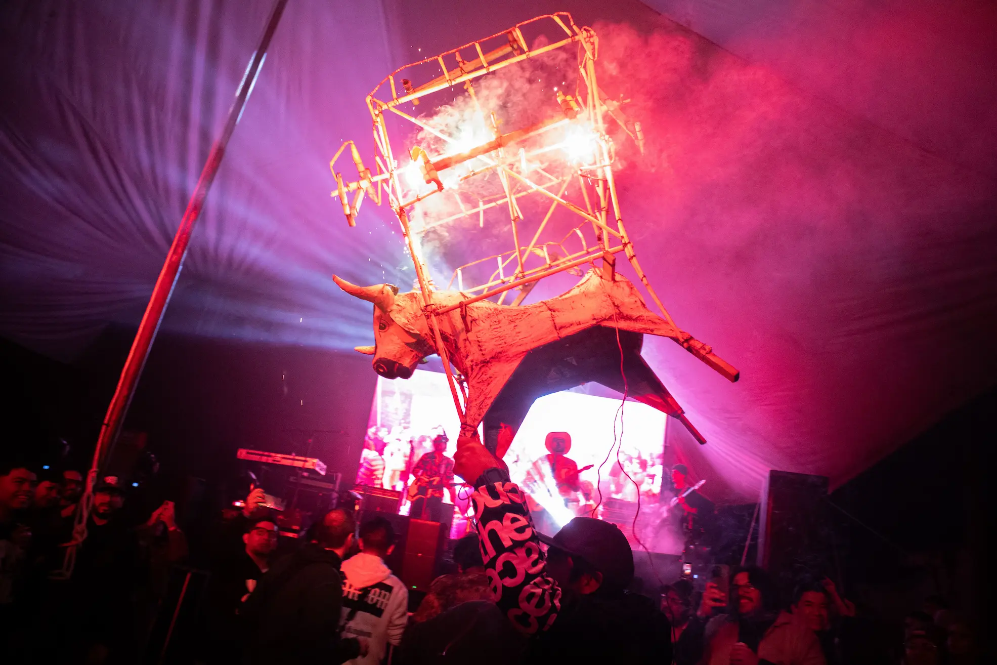 Burning of the little bull (torito) at the Taurina Fest, Mexico, June 6, 2026. Hans Leguízamo / MxPA
